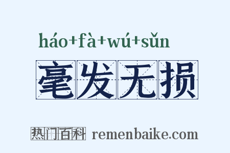 毫发无损是什么意思的图片